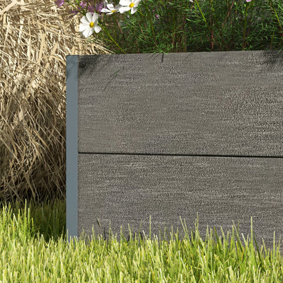 Outsunny 34 x 69.5cm Garden Planter Box, with Back Trellis, Grey 