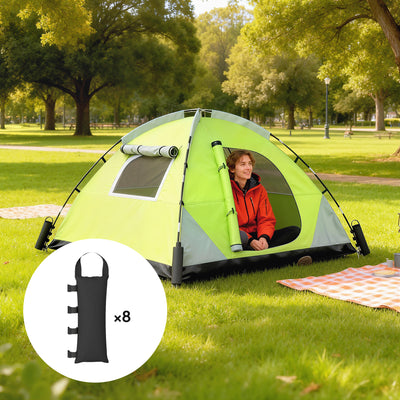 Outsunny 8 Pack Gazebo Sand Weights Bags, 40 kg 600D Heavy Duty Sand Bags Sandbags for Canopy Tent Legs, Without Sand, Black 