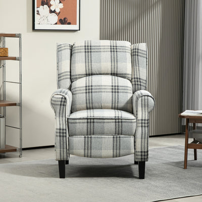 HOMCOM 160\'c2\'b0 Reclining Armchair, with Footrest - Grey 
