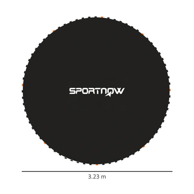 SPORTNOW Replacement Trampoline Mat with Spring Pull Tool, 72 V-Hooks, for 12ft Trampoline using 14cm Springs, Black 