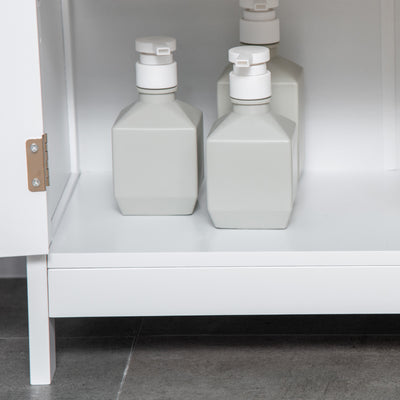 kleankin Modern Bathroom Floor Cabinet - White 