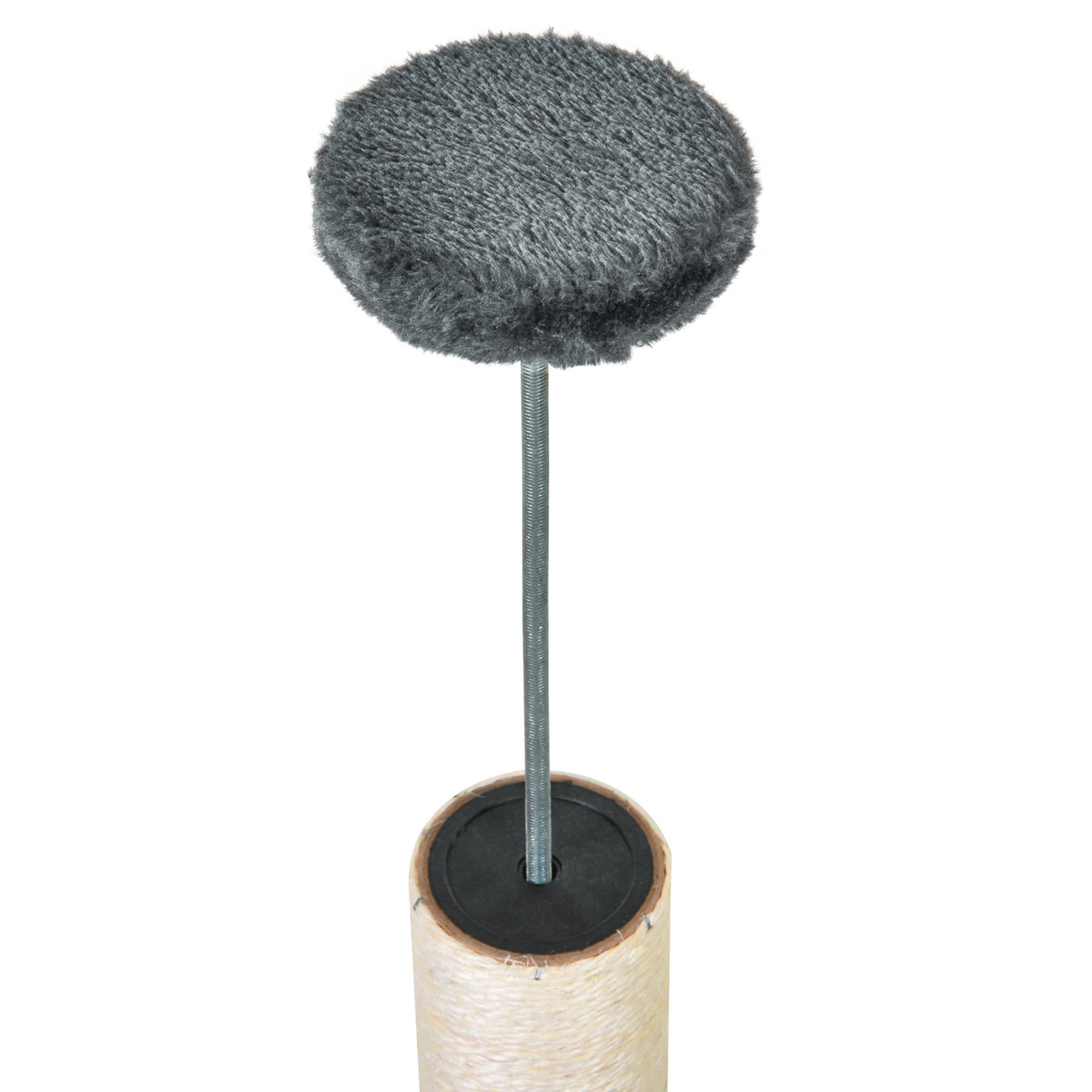 PawHut Floor to Ceiling Cat Tree for Indoor Cats Play Tower Climbing Activity Center Scratching Post Platforms Condo Adjustable Height 220-265cm Dark Grey 