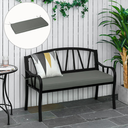 Outsunny Garden Bench Cushion 2 Seater Loveseat Seat Pad for Patio Swing Furniture for Indoor & Outdoor Use, 120 x 50 x 8 cm, Grey 