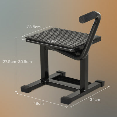 DURHAND Steel Motorbike Jack Lift, 27.5 / 39.5 Hcm - Black 