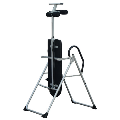 HOMCOM Foldable Gravity Inversion Table Back Therapy Home Fitness Bench Black 