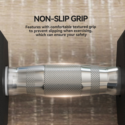 HOMCOM 2x12.5KG Rubber Hex Dumbbell Portable Hand Weights Dumbbell Home Gym