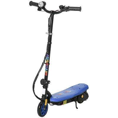 HOMCOM Foldable Electric Scooter, with LED Headlight, for Ages 7-14 Years - Blue 