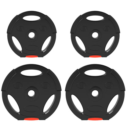 SPORTNOW Olympic Weight Plates Set, with Two 10kg and Two 5kg weights, Black