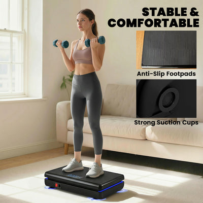 SPORTNOW Vibration Plate Exercise Machine with 120 Speed Levels, 5 Programs, Quiet Vibrating Plate with Resistance Bands 