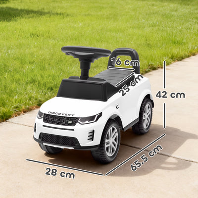 AIYAPLAY Land Rover Licensed Toddler Ride on Car with Horn, Engine Sounds, Under-Seat Storage, for 18-36 Months, White 