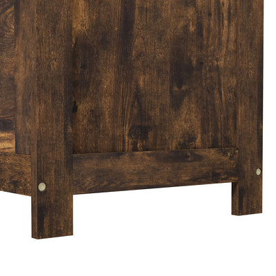 HOMCOM Storage Chest, Modern Storage Trunk with 2 Safety Hinges and Cut-out Handles, Wooden Toy Box for Living Room, Entryway, 76 x 40 x 48 cm, Rustic Brown 