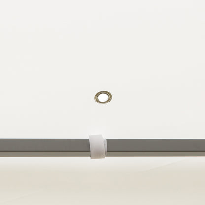 Outsunny 3 x 3m Outdoor Steel Gazebo with 2 Tier Roof, Garden Gazebo Patio Canopy Marquee Shelter with Decorative Steel Frame - Cream 