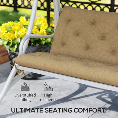 Outsunny Three-Seater Bench Cushion - Khaki 