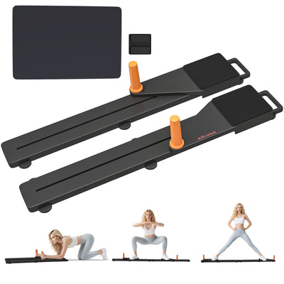 SPORTNOW Push Up Board Set of 2, Portable Press Up Board with Dual Glide Rails, Knee Pad, Pushup Stand Pilates Reformer Machine for Home Gym, Multifunctional Workout Equipment for Men & Women 