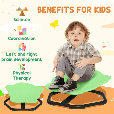AIYAPLAY Elephant-Shaped Spinning Chair for Autism, 3-6 Years, Green 