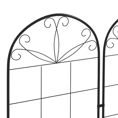 Outsunny Metal Trellis Set of 2, Garden Trellis for Climbing Plants Support Frames, Grid Design 