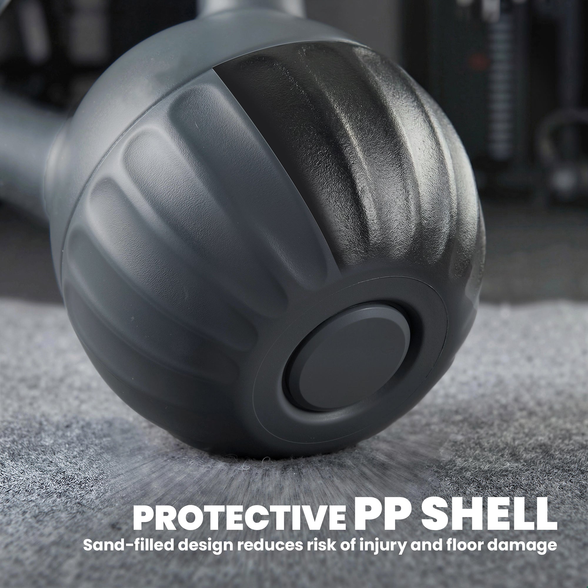 SPORTNOW Kettlebell for Strength Training Kettle Bell with Non-Slip Handle 10 kg Grey 