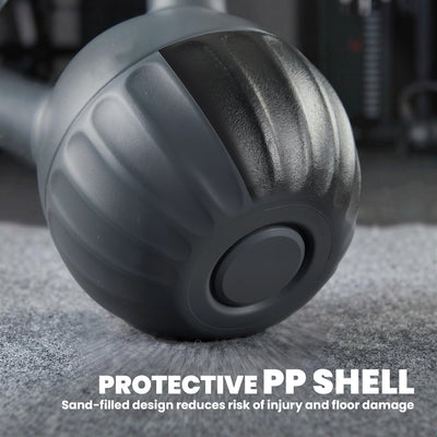SPORTNOW Kettlebell for Strength Training Kettle Bell with Non-Slip Handle 10 kg Grey 