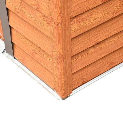 Outsunny 6.5 x 5ft Garden Shed, Metal Storage Tool House Gardening Tool Storage with Shutter Vents, Brown 