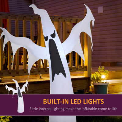 HOMCOM 6FT 1.8m LED Halloween Inflatable Decoration Floating Ghost Scary Party Outdoors Yard Lawn 