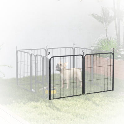 PawHut 2 Piece Dog Pen Expansion Pack for 60cm High Animal Pen with 3 Connecting Stakes 
