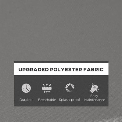 Outsunny Outdoor Seat Cushion Pads for Rattan Furniture, 3 PCs Garden Furniture Cushions, Dark Grey 