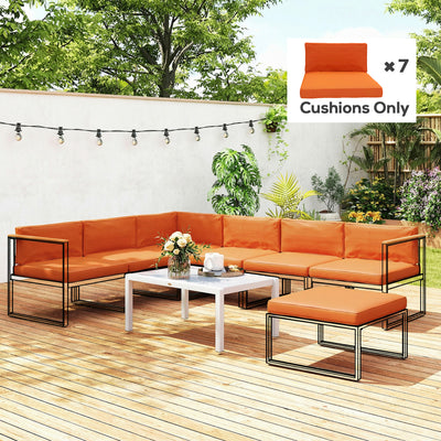 Outsunny 14-piece Dining Set Cushions - Orange 