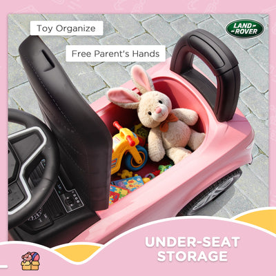 AIYAPLAY Land Rover Licensed Toddler Ride on Car with Horn, Engine Sounds, Under-Seat Storage, for 18-36 Months, Pink 