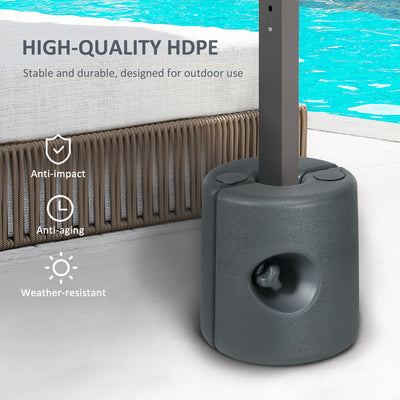 Outsunny HDPE Tent Weights Set of 4, Canopy Weights, Fill with Water or Sand, 48KG 