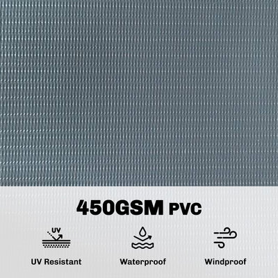 Outsunny 2Pcs Privacy Garden Screen Fence, UV Resistant Waterproof Windbreak Fencing, 35mx19cm, Grey 