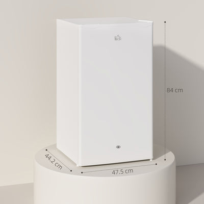 HOMCOM 91L Freestanding Under-Counter Fridge with Lock - White 