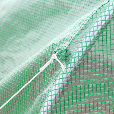 Outsunny Walk-in Polytunnel Greenhouse Green House with Roll-up Sidewalls, UV-resistant PE Cover, 3 x 2 x 2m, Green 