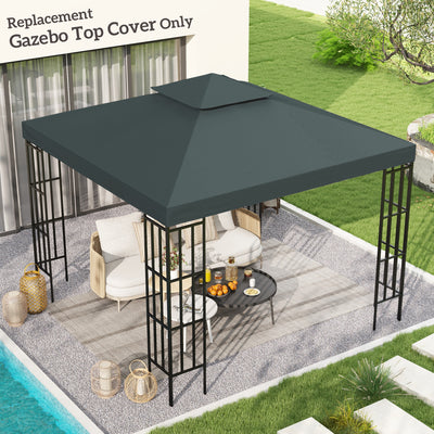 Outsunny Gazebo Roof Replacement, for 3 x 3(m) Frames - Grey 
