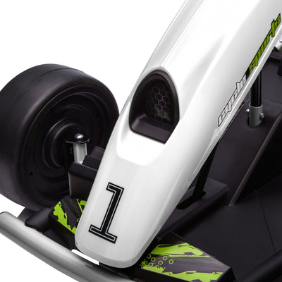 HOMCOM 24V Electric Go Kart for Kids, Drift Ride-On Racing Go Kart with 2 Speeds, for Boys Girls Aged 8-12 Years Old, White 