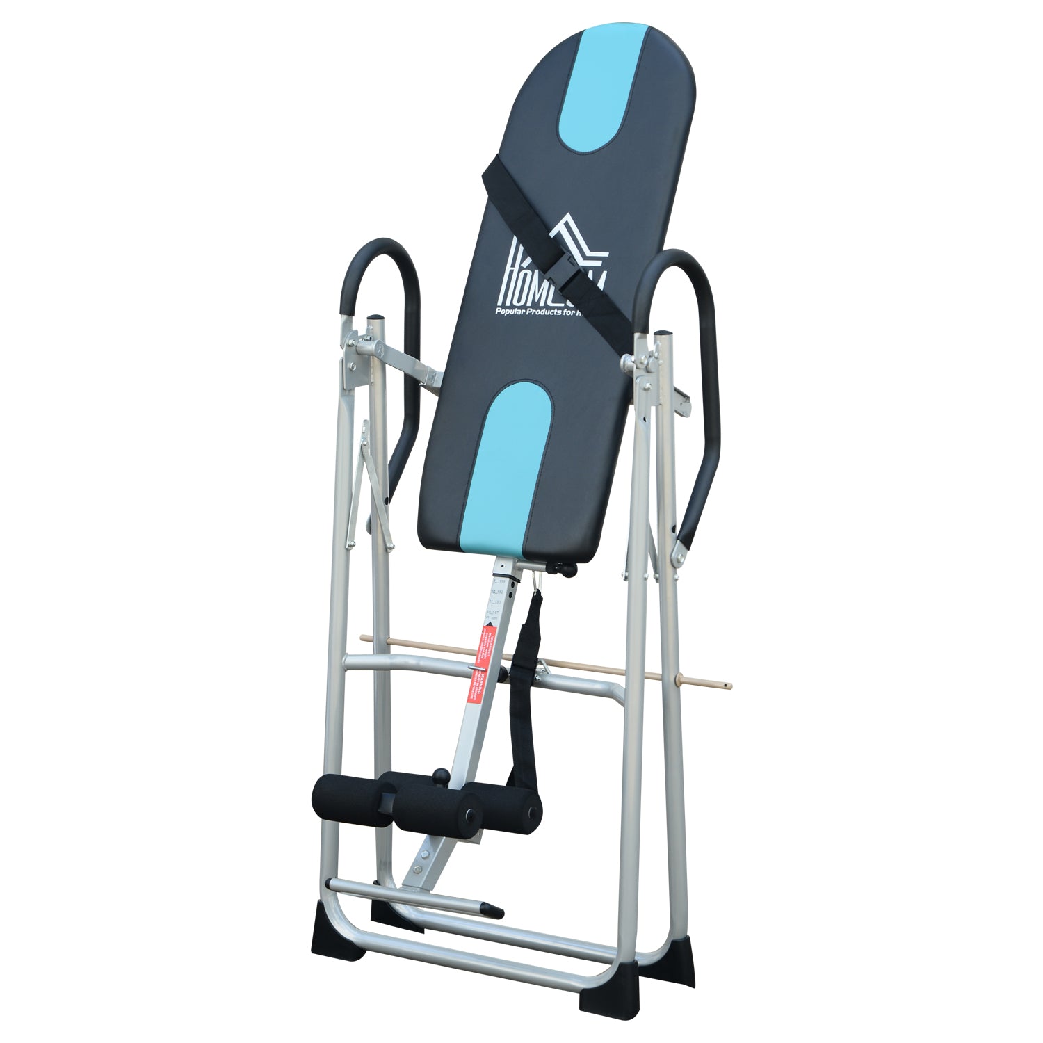 HOMCOM Foldable Gravity Inversion Table Back Therapy Home Fitness Bench Black 