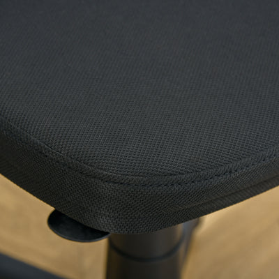 Vinsetto Small Office Chair without Arms, Ergonomic Swivel Mesh Desk Chair with Curved Back and Wheels, Height Adjustable, for Home Vanity Computer Dressing Table Study Bedroom, Holds Up to 120 kg 