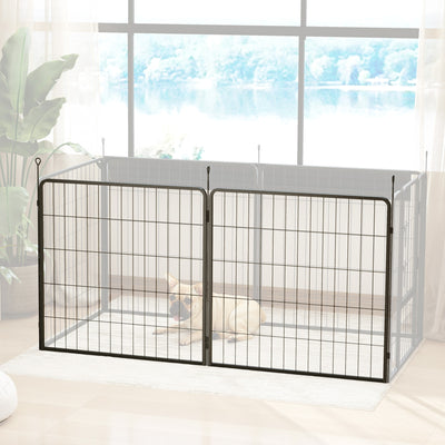PawHut 2 Piece Dog Pen Expansion Pack for 80cm High Pet Playpen with 3 Stakes, for Small and Medium Dogs 