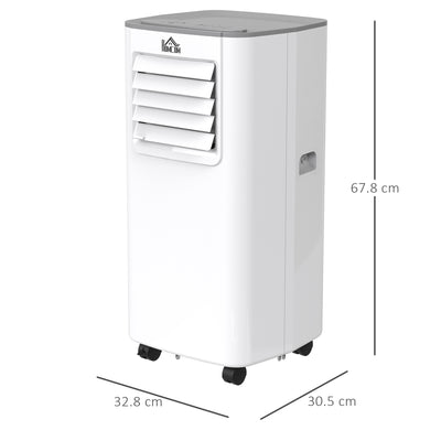 HOMCOM 5000 BTU Portable Air Conditioner, 4-in-1 Air Conditioning Unit, Dehumidifier, Cooling Fan with Remote Control, 2 Speeds, 24H Timer, Window Venting Kit, 12m², R290, A Energy Efficiency 