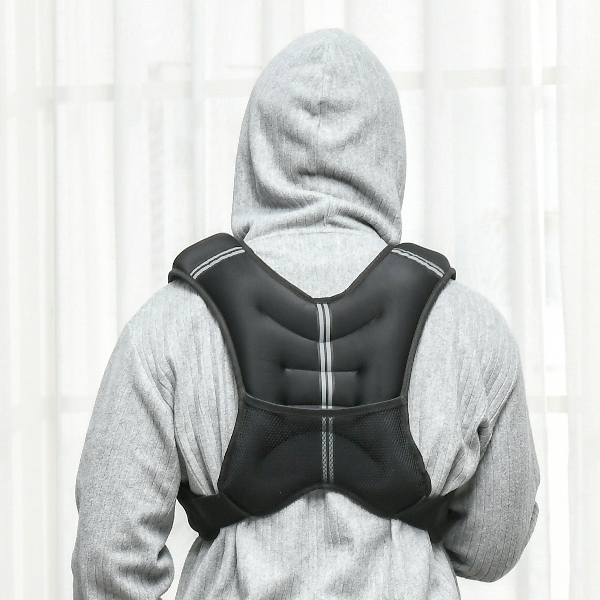 HOMCOM 8KG Weighted Vest, Running Weight Vest with Adjustable Strap, Convenient Pocket and Reflective Strips for Men and Women 