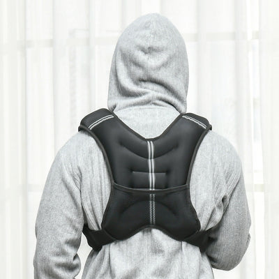 HOMCOM 8KG Weighted Vest, Running Weight Vest with Adjustable Strap, Convenient Pocket and Reflective Strips for Men and Women 