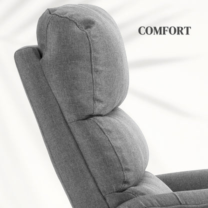 HOMCOM Electric Riser Recline Armchair, with Footrest - Grey 