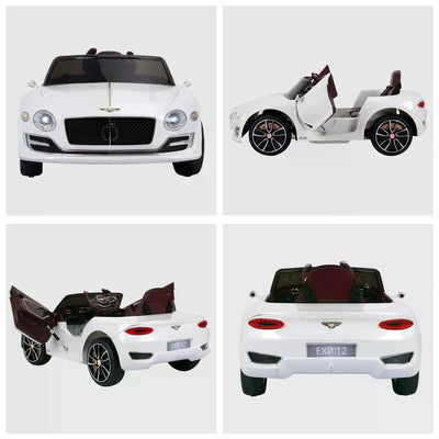 HOMCOM Kids Electric Car Kids Ride on Toys W/ LED Lights-White 