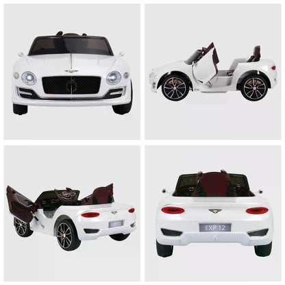HOMCOM Kids Electric Car Kids Ride on Toys W/ LED Lights-White 