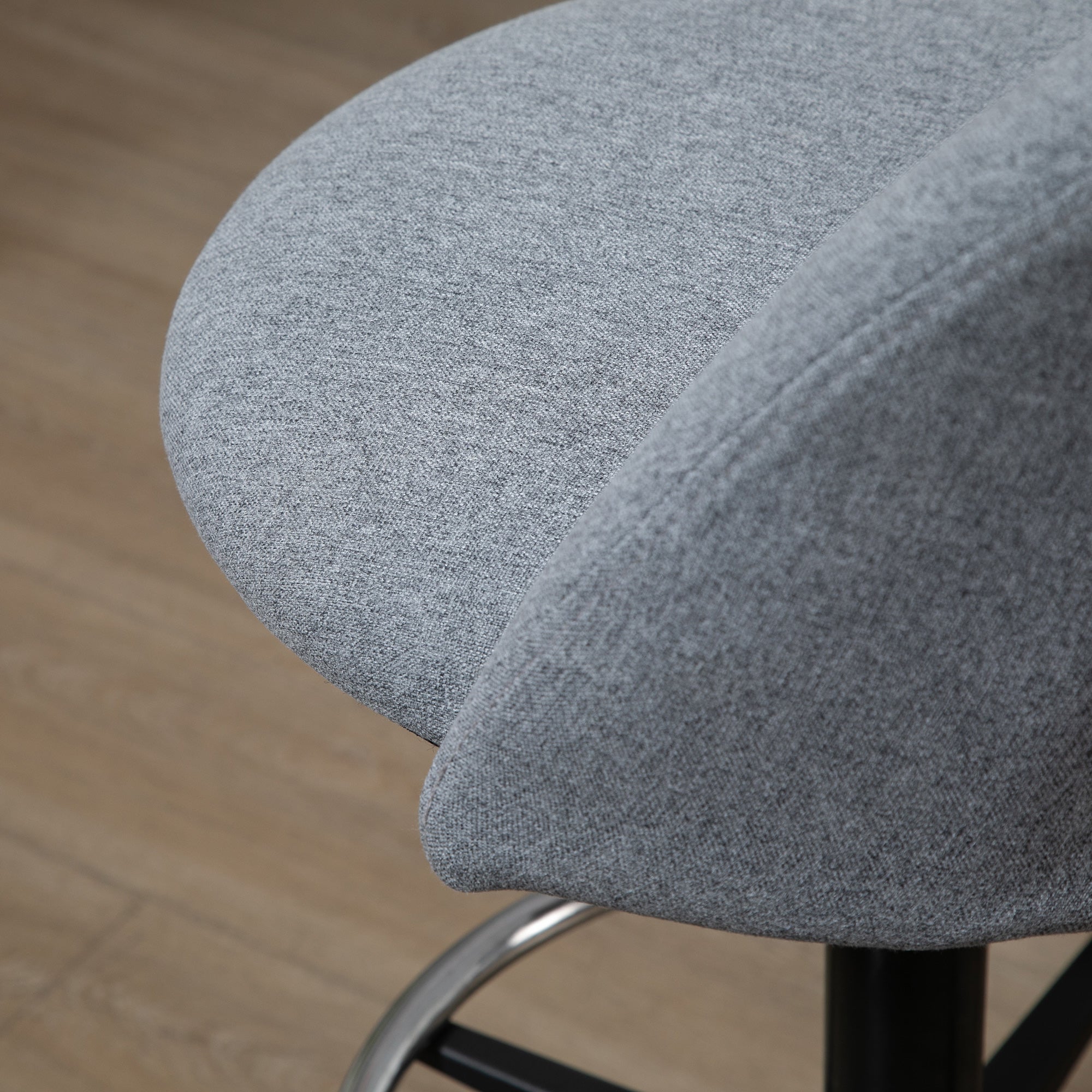 Vinsetto Ergonomic Drafting chair Adjustable Height w/ 5 Wheels Padded Seat Footrest 360° Swivel Freely Comfortable Versatile Use For Home Office - Grey 