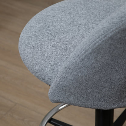 Vinsetto Ergonomic Drafting chair Adjustable Height w/ 5 Wheels Padded Seat Footrest 360° Swivel Freely Comfortable Versatile Use For Home Office - Grey 
