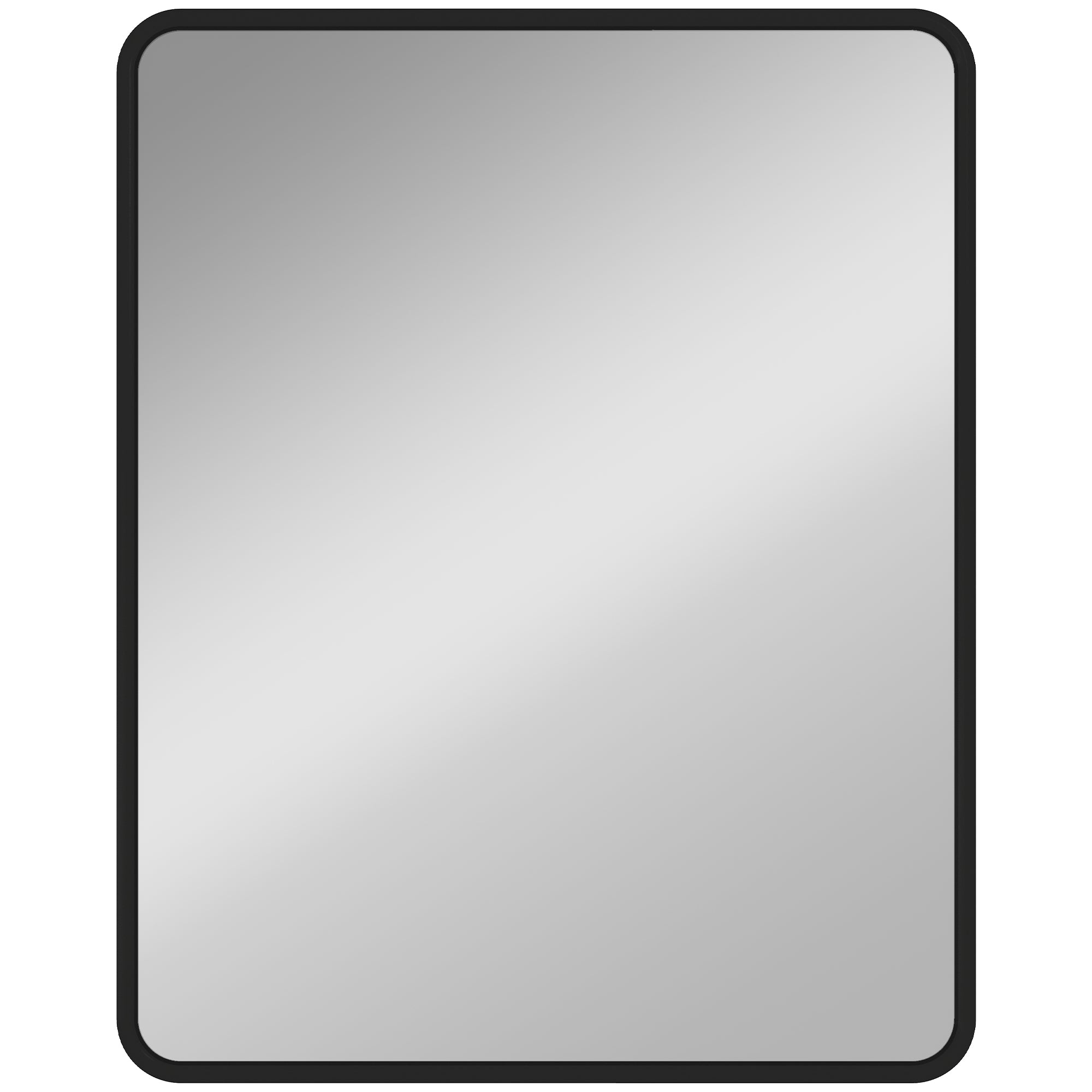 HOMCOM Rectangular Wall Mirror with HD Glass - Black 