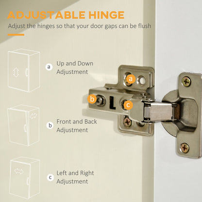 HOMCOM Kitchen Cupboard, Modern Kitchen Storage Cabinet with Shelves and Drawer, Free Standing Kitchen Units, 166\'c2\'a0cm, White