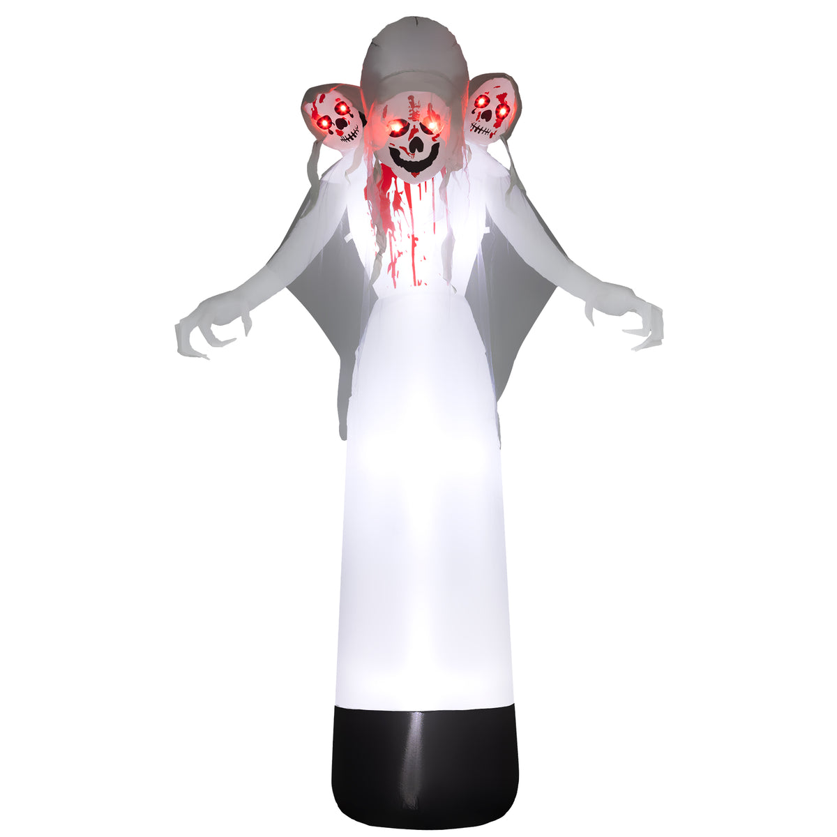 Outsunny 8.9ft Inflatable Three Headed Ghost Halloween Inflatable 
