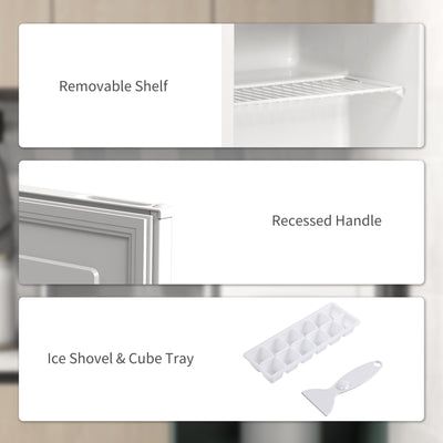 HOMCOM 35L Mini Freezer, -24℃ to -14℃ Temperature - White 