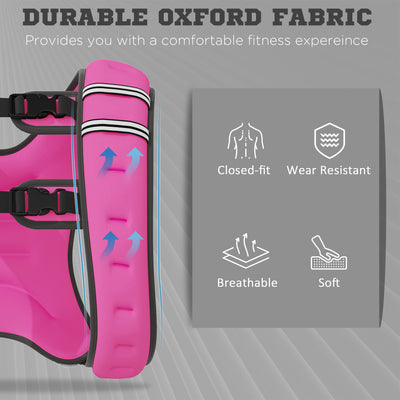 HOMCOM 8KG Weighted Vest, Running Weight Vest with Adjustable Strap, Convenient Pocket and Reflective Strips for Men and Women 